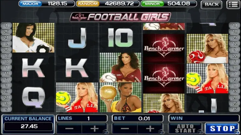Football Girls win display after a spin