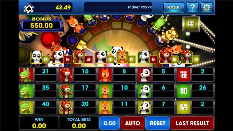 Animal Circus reels with performing circus animal symbols