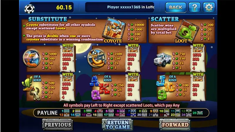 Coyote Cash slot on 3Win8 with its coyote-themed reels