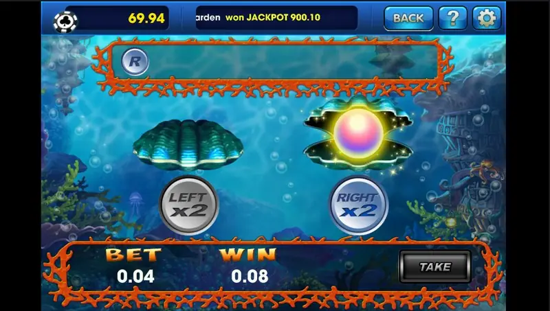 Dolphin Treasure bet settings on the 3Win8 app