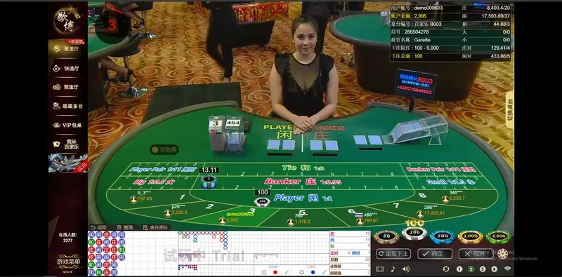 Allbet Bai Jia Le roadmap showing previous hand results