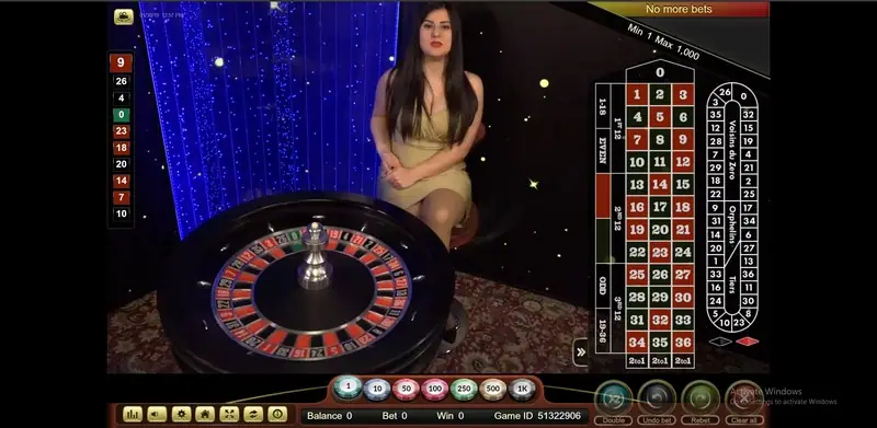 Ezugi roulette betting layout with outside bets on red and black