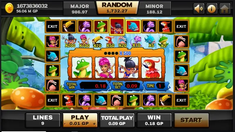 Jungle Island bonus feature in progress
