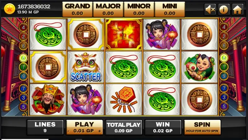 Lucky God 2 reels mid-spin on the Joker123 app