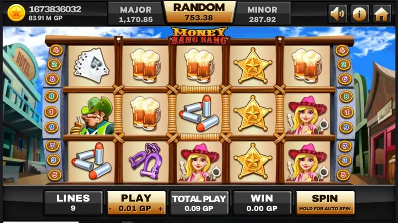 Money Bang Bang slot on Joker123 with a Wild West gunslinger theme