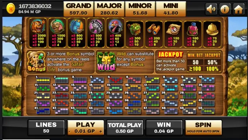 Safari Life winning spin on the Joker123 reels