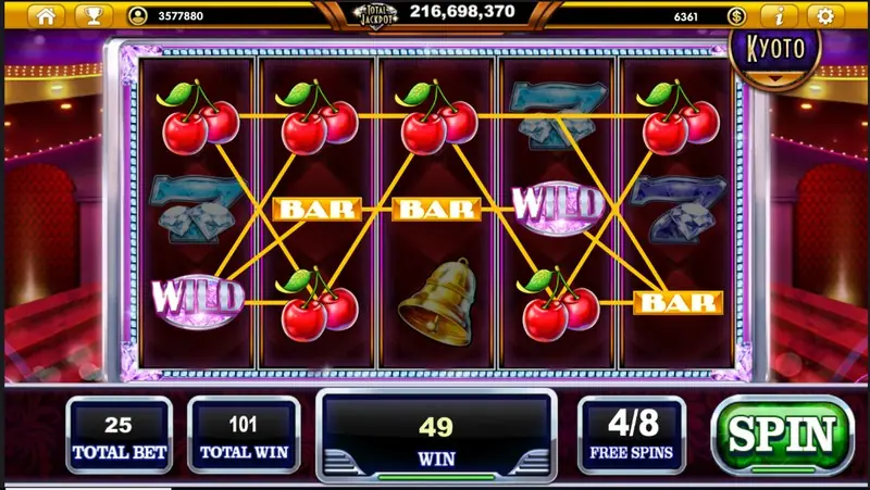 Classic Diamond spin showing diamond symbols across the reels