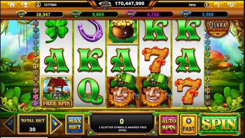 Clover Tales Live22 slot with transparent reels over a forest