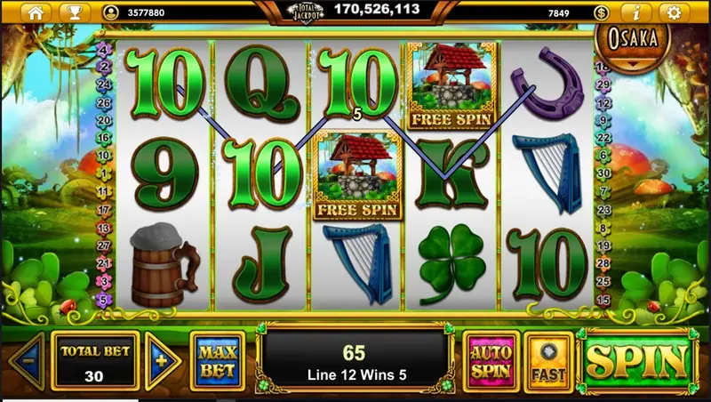 Clover Tales paytable with goblin, elf and clover payouts