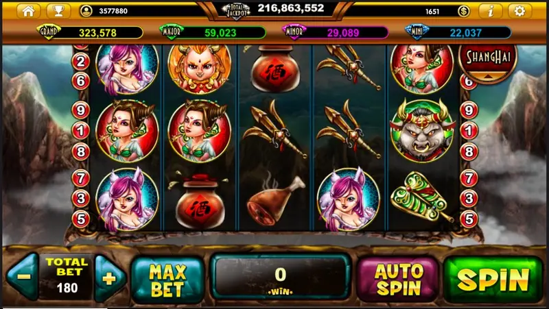 Evil King Ox slot on Live22 with the horned ox king above the reels
