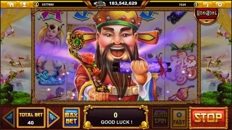 God of Three paytable showing the 20 payline patterns
