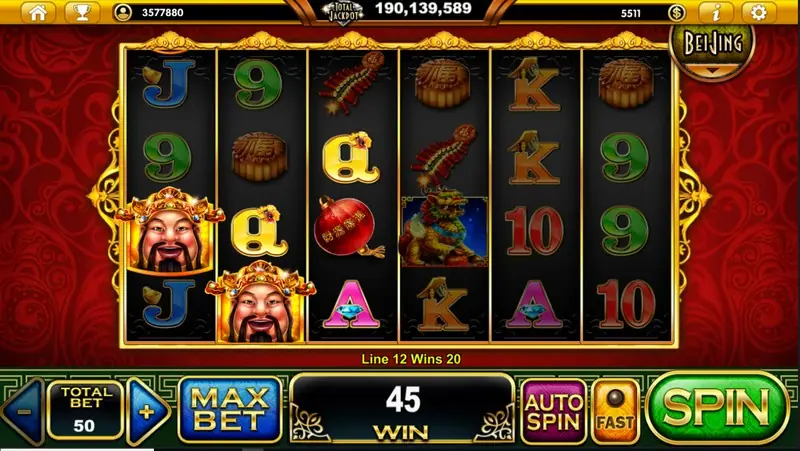 Great Abundance reels with luck and wealth characters from Chinese myth