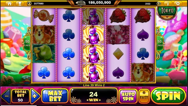 Gummy Wonderland jackpot display showing the four jackpot tiers