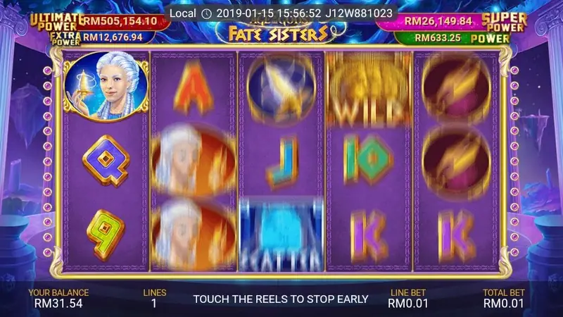 Fate Sisters reels on LPE88 with gold framed goddess symbols