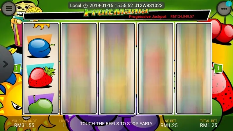 Fruit Mania win on a payline with matching fruit