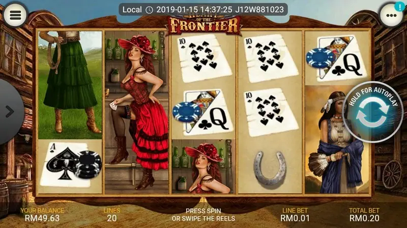 Heart of the Frontier lower symbols with card ranks and sheriff badges