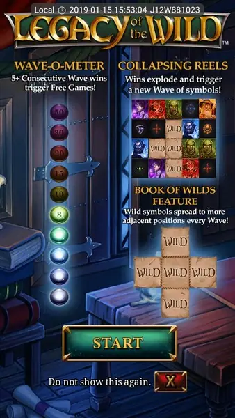 Legacy of the Wild slot with a candlelit wizard's study behind the reels