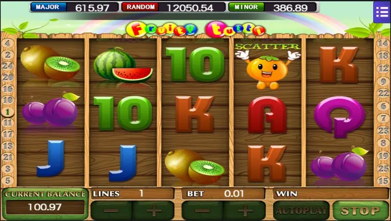 Fruity Tutti bonus game with prizes to choose from