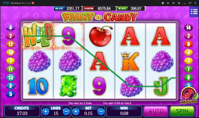 Fruit Spins mode with low symbols being removed