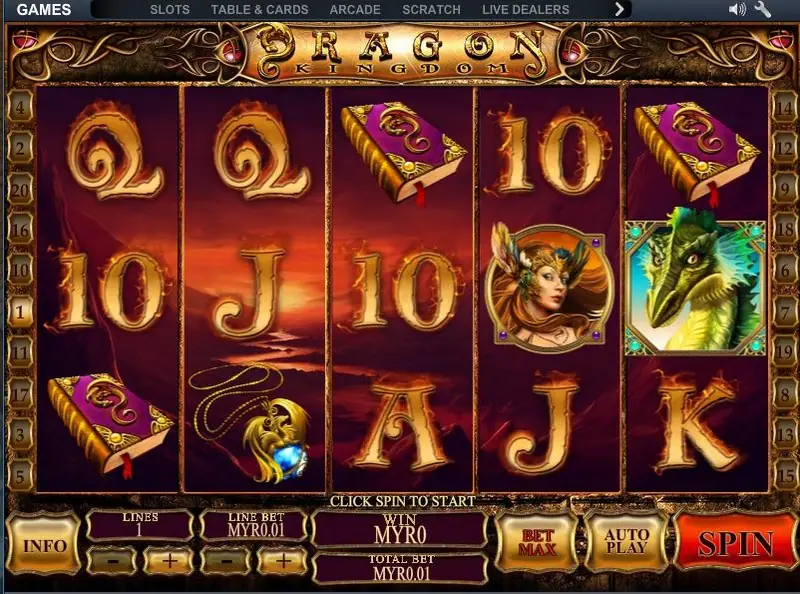 Dragon Kingdom free spins round with stacked dragon symbols
