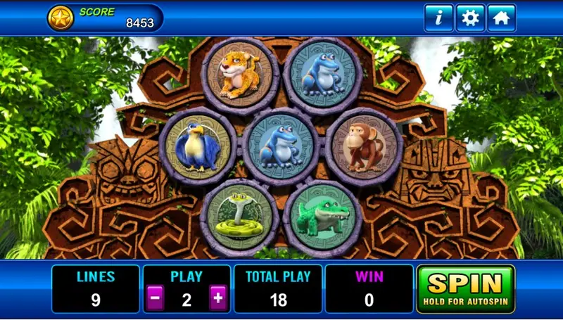 Amazon Jungle slot reels set in a green rainforest