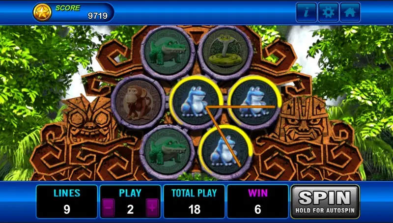 Amazon Jungle reels with jungle animal symbols