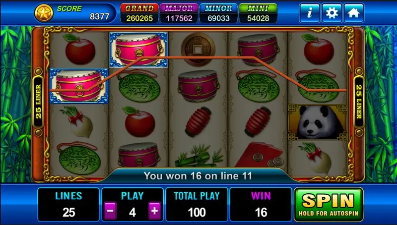 Fortune Panda reels with the panda and gold symbols
