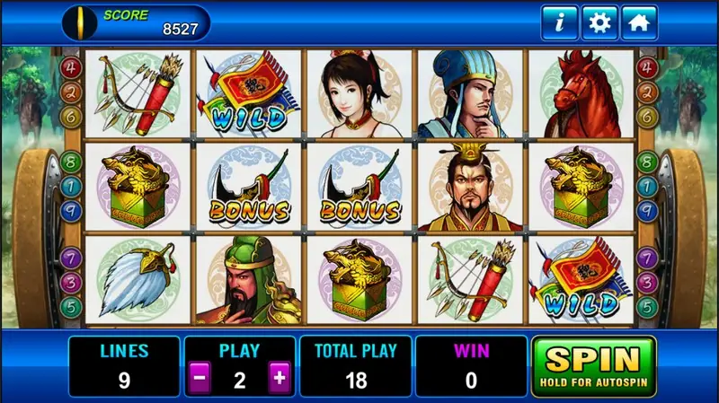 Three Kingdom slot on Play8oy with ancient Chinese warrior artwork