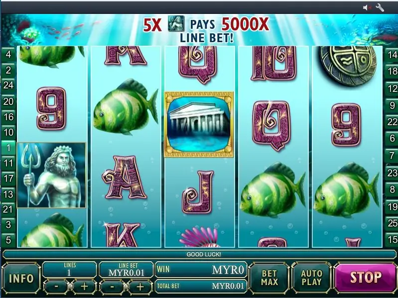 Queen of Atlantis wild symbol on the Atlantis Queen reels