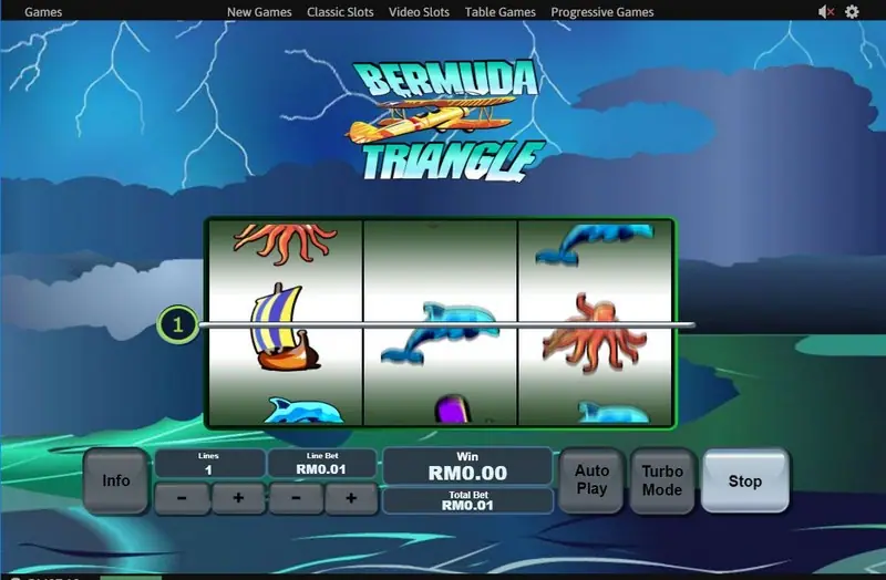 Bermuda Triangle paytable listing the 11 winning combinations