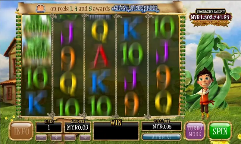 Axe, magic bean and cow symbols in Bounty of the Beanstalk