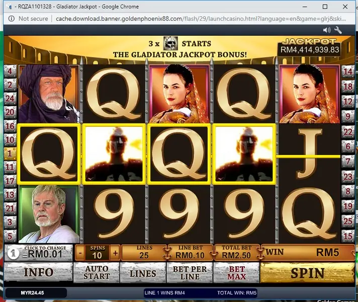 Coliseum Bonus stone grid in Gladiator Jackpot