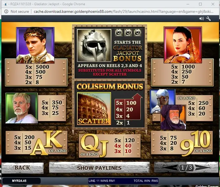 Gladiator Jackpot free spins with extra wilds on the reels