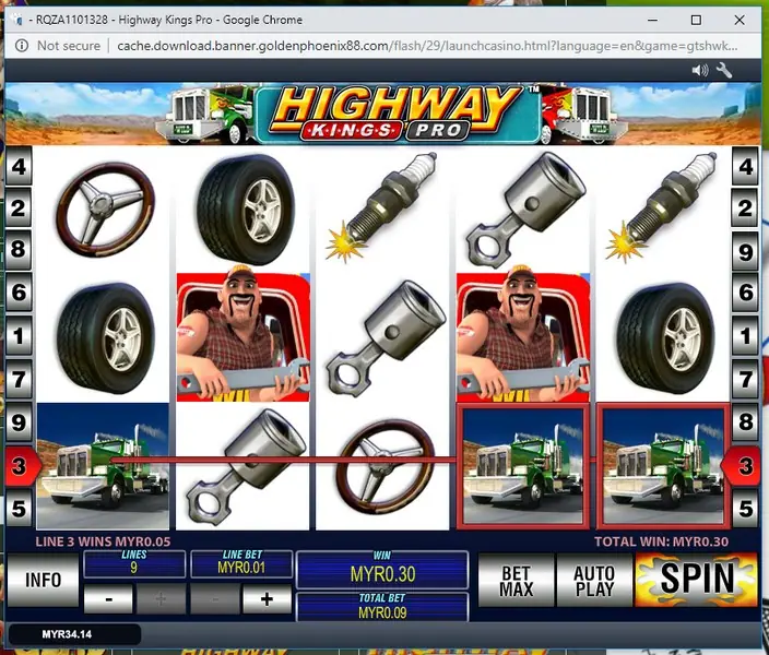 Highway Kings Pro reels with truck symbols on Rollex11
