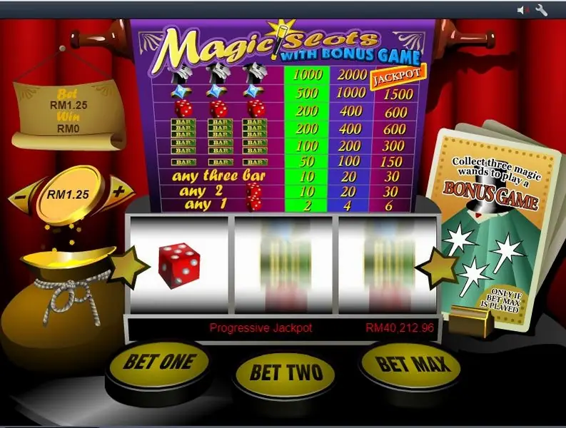 Magic Slot reels with Lilly the witch, spell books and lanterns