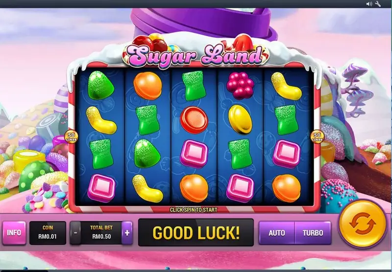 Sugar Land candy slot on Rollex11 with sweets on the reels