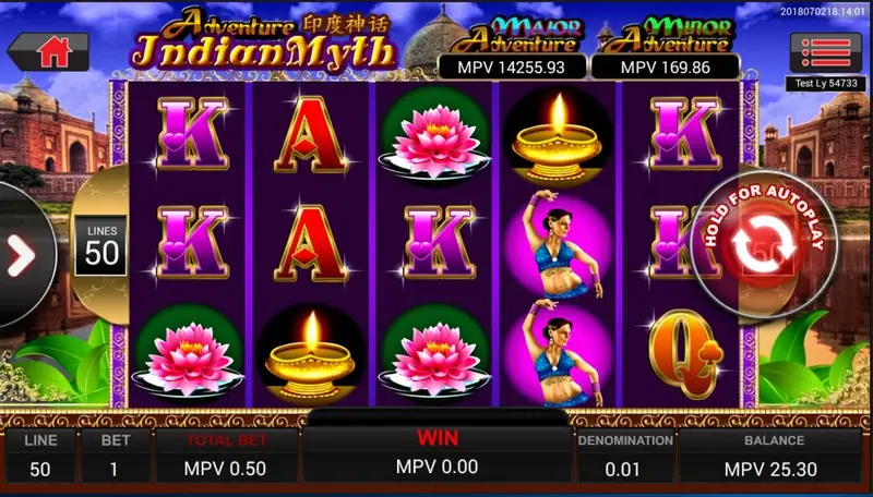 Adventure Indian Myth slot on Sky777 with mythical creatures on the reels