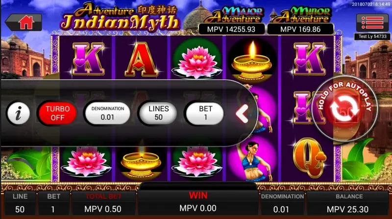 Adventure Indian Myth reels with the wild substituting on a payline