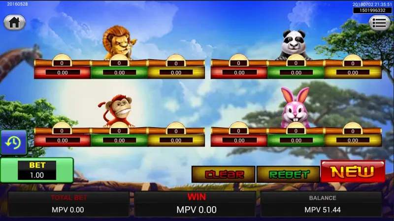 Animal Paradise game on Sky777 with cartoon animals to bet on