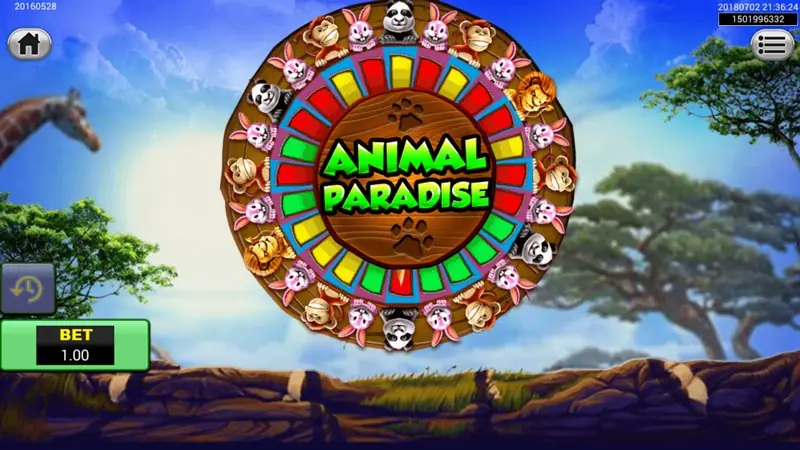 Animal Paradise betting board on Sky777 with animals to choose from