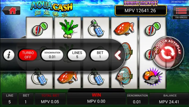 Aqua Cash reels on Sky777 with fish and sea creature symbols