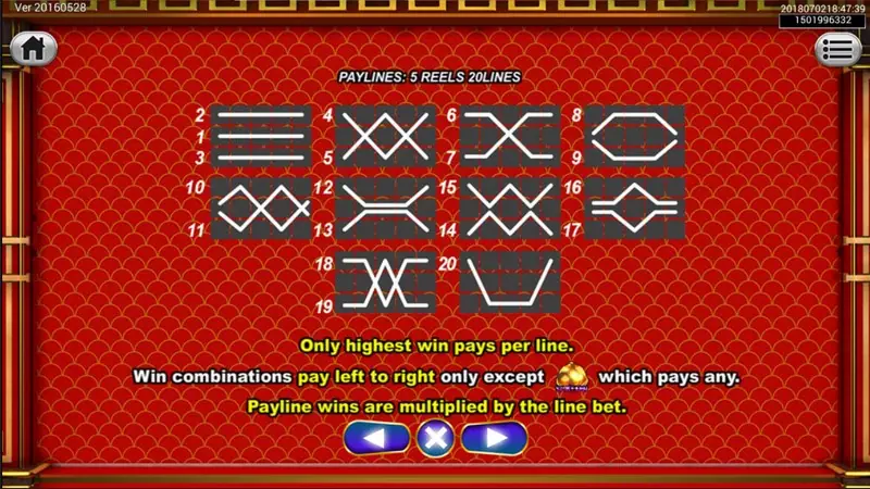 Bet settings and spin button on Chu Shen God Kitchen