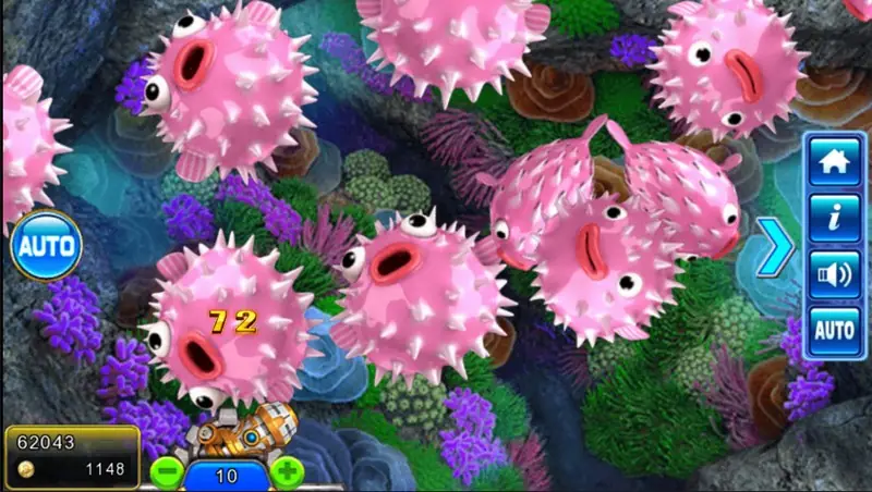Ocean King III dragon target surrounded by smaller fish