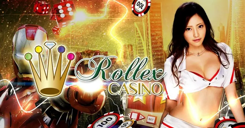 Rollex11 app screen showing slot and live game options