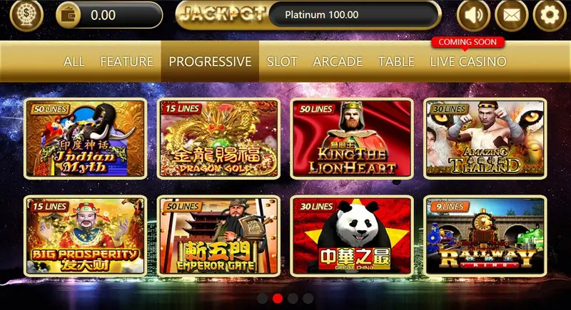 Sky777 progressive jackpot banner shown in the mobile lobby